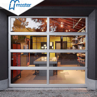 Porte de garage sectionnelle en verre à vue complète 16x7 16x8, type design, automatique, électrique, télécommandée