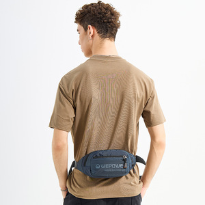 Sac banane/sac de poitrine unisexe léger en nylon pour le sport, avec logo personnalisé, motif lettres, fermeture éclair, résistant à l'eau, pour homme - Product Image 6
