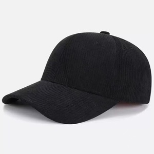 Retro Corduroy Hat With Curved Brim Custom Name Or Logo Six Panel Structured Crown Unisex Gift <strong>Idea</strong> - Product Image 1