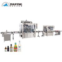 Ligne d'emballage de machine de capsulage et d'étiquetage de remplissage de vinaigrette automatique 500ml-5L