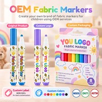 Spidol Kain Mini Non-Toksik Non-Luntur untuk Anak, Logo OEM Custom, untuk Mewarnai Selimut, Piyama Anak, dan Melukis DIY