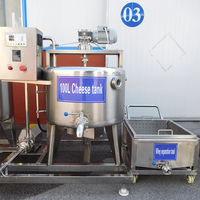 Journal de crème de mozzarella à petite échelle traitant le fromage faisant la machine de cuve de fermentation