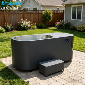 Nuevo sistema de control <span class=keywords><strong>Balboa</strong></span> 2026 para bañera de hielo portátil con enfriador integrado, ideal para recuperación corporal al aire libre - Product Image 1