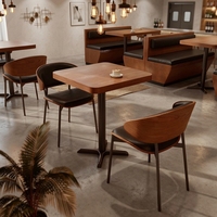 Ensemble de mobilier de restaurant commercial moderne personnalisable : banquette, table et chaises, mobilier de bistrot, mobilier de café, sièges pour café