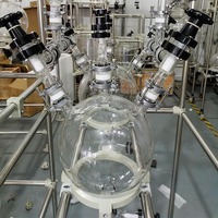 Réacteur en verre à double enveloppe de 100 L, réacteur en verre sous vide avec chauffage et refroidissement pour la récupération de solvants