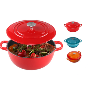 Ensemble de casseroles en fonte émaillée de haute qualité, écologiques, avec poignées à deux anses, design minimaliste, couvercles, casseroles <span class=keywords><strong>DEBIEN</strong></span> 24 cm - Product Image 5
