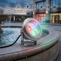 Conception thermique haute efficacité, projecteur LED subaquatique de 100 mm pour fontaine et piscine, PCB en aluminium pour une dissipation rapide de la chaleur et une longue durée de vie