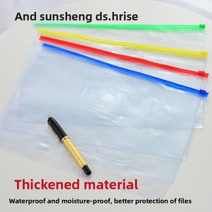 Công suất lớn A5 lưu trữ dây kéo đóng cửa sinh viên tổ chức A4 tập tin trong suốt và A6 thư mục mô hình với B5 Logo chèn Túi - Product Image 2