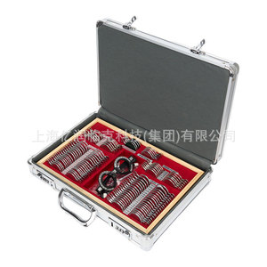 Étui à lentilles d'optométrie Crystal Jade TLS-104, ensemble de lentilles d'essai en métal pour examen de l'acuité visuelle, options en bois de séquoia et gris - Product Image 1