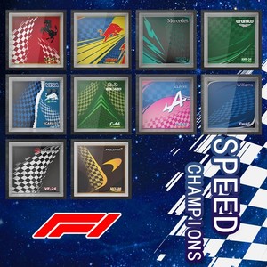 Cadre photo carré en plastique noir abstrait moderne, peinture décorative compatible avec la série <span class=keywords><strong>Lego</strong></span> Speed 77242-Ferrari SF24 <span class=keywords><strong>F1</strong></span> Racing - Product Image 4