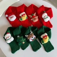 Collier en laine tricoté pour chat et chien, motif dessin animé, pour l'hiver, Noël et le Nouvel An, chaud et décontracté