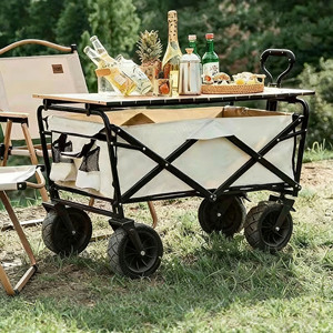 Carrito de Camping Plegable, Carrito Portátil para Exteriores, Carrito Utilitario Plegable para Camping, Playa y Picnic - Product Image 1