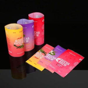 Tùy Chỉnh Nước Trái Cây Uống In Ấn Pet PVC Bao Bì Nhiệt Thu Nhỏ Tay Áo Bọc Niêm Phong Có Thể In Phim Chai Thủy Tinh Cuộn Thu Nhỏ Nhãn - Product Image 1