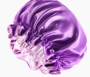 Grand bonnet de nuit en satin de soie double couche personnalisé avec logo, ajustable, pour maman et moi, idéal pour les cheveux longs et bouclés - Product Image 4