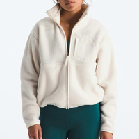 Veste d'hiver quotidienne pour femme, coupe courte, col montant, fermeture éclair intégrale, poches zippées, douce et chaude, style oversize – Grande Vente