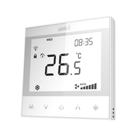 Thermostat tactile HaiLin à 2 tuyaux avec vanne modulante 0-10V et commande de ventilateur à 3 vitesses pour FCU RS-485 Modbus 220V AC Montage encastré