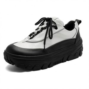 Chaussures de marche décontractées à lacets pour hommes JiuZhou Printemps 2025, nouvelle collection, semelle épaisse, design rétro, amortissantes, respirantes, souples et anti-odeur - Product Image 1