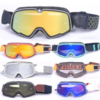 Lunettes de moto vintage, masques de ski, lunettes pour casque 3/4 pour la conduite tout-terrain