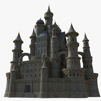 Château médiéval fantastique en polyrésine pour la décoration de la maison