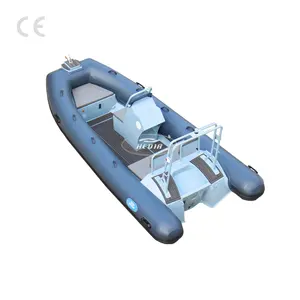 海达CE 14.1英尺高速运动420 4.2米肋骨船4米，带舷外发动机充气船聚氯乙烯/海帕隆铝壳待售