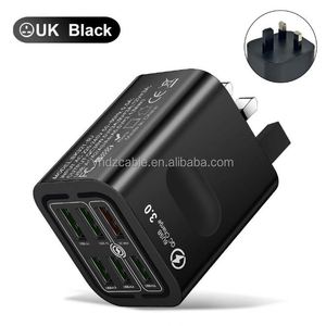 เครื่องชาร์จโทรศัพท์มือถือ USB 6 พอร์ตพร้อมไฟ USB QC3.0 หัวชาร์จเร็วสำหรับสมาร์ทโฟนแบบพกพา - Product Image 4