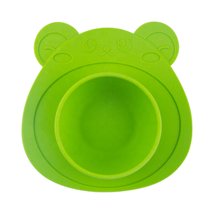 Bébé d'aspiration dîner bol enfants plateau de service alimentaire en forme d'<span class=keywords><strong>ours</strong></span> mignon silicone enfants plaque - Product Image 2