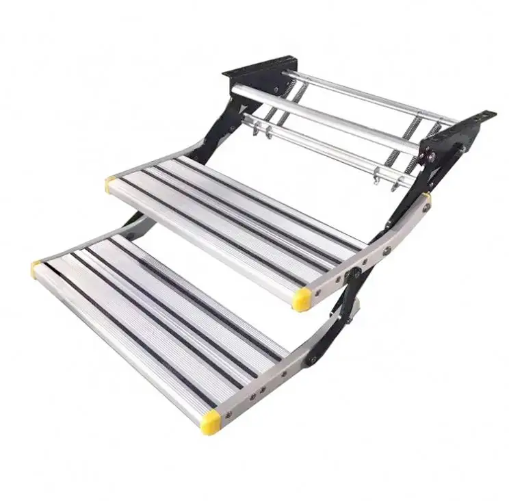 Factory direct sale Flexible aluminum alloy Double layers rv caravan Trailer folding ladder for motor home