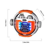 Briquet mécanique de décompression en métal à double arc coupe-vent rechargeable avec éclairage LED pour usage extérieur - Vente en gros