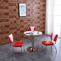 Ensemble de meubles de restaurant, chaises et tables rétro américaines, plusieurs styles, bleu, noir, rouge, sur mesure, en gros