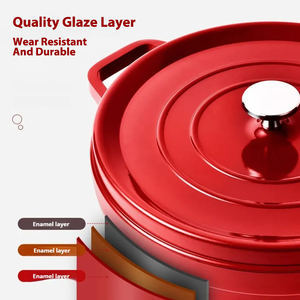 10/20/22/24/26/28/32/40cm chảo nấu ăn Cookware Set Grand casseroles nhà bếp Hà Lan lò tráng men gang soong chậu - Product Image 4