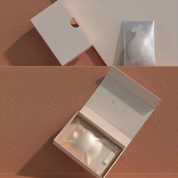 Scatola Regalo Personalizzata con Coperchio Ribaltabile, Logo Stampato, Bordo Nero per Packaging di Cosmetici e Servizio di Design