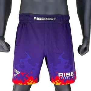 Pantalones Cortos de Lucha Blue Fire con Costuras Reforzadas, Tejido Transpirable y de Secado Rápido, Sublimación de Alta Calidad para Entrenamiento de Luchadores - Product Image 1