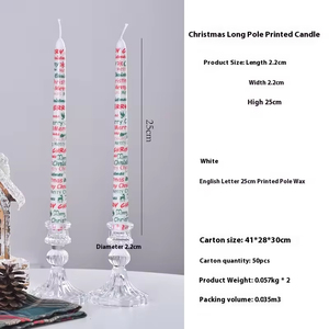 Vela Decorativa de Cera de Soja de 25CM, Elegante, para Decoración de Bodas, Fiestas, Cenas, Celebraciones Nocturnas, Navidad - Product Image 6