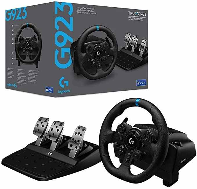 Original Logitech G923 Racing Wheel and Pedals for PC PS4 PS5 
