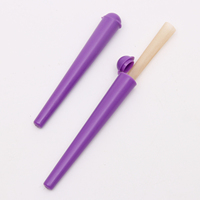 Cônes à fumer en plastique personnalisés, papier à rouler, Tube en plastique violet, 2022