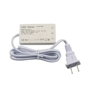 Tensão constante 6w 12w 15w 200-240V 0.5-1.25A Ip20 Três canais Única saída Thin Led transformador de alimentação