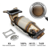 Convertisseur catalytique à haut débit 18190-R40-A00 pour Honda Accord 2.4L 2008-2012 Acura TSX Moteur K24 Sans voyant d'avertissement (CEL) Collecteur en acier inoxydable