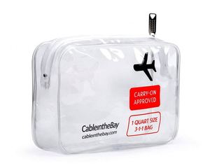 TSA Approved Airline Toiletry <b>Bag</b> Quart Sized with Zipper Airport Compliant Clear <b>Bag</b> Carry-On Luggage Travel Backpack - Product Image 1