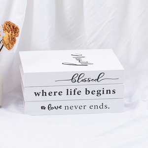 2025 mô hình mới cuốn sách trang trí màu trắng thiết lập đạo cụ giấy thực tế cho các cửa hàng quần áo quán cà phê chụp cảnh vv. - Product Image 4