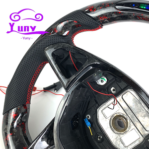 Volant personnalisé en fibre de carbone forgée à LED pour Mercedes-Benz Classe C S E A <span class=keywords><strong>AMG</strong></span> W205 W212 W222 E63 C43 <span class=keywords><strong>GT</strong></span> S65 GLA GLE GLS SL - Product Image 4