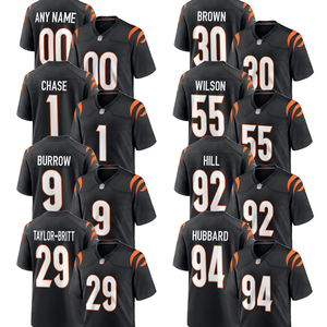 Jersey Cincinnati 2026 Kustom, Kaos Sepak Bola Amerika Jahitan Bordir, Seragam Pemuda, Pakaian Olahraga dengan Logo, Warna Hitam - Product Image 1