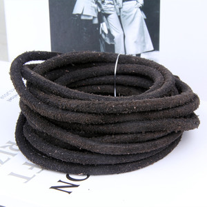 Cordoncino in Pelle di <span class=keywords><strong>Yak</strong></span> e Vacchetta con Finitura Scamosciata HW DIY, 5 6 8MM, Colore Naturale Originale, Materiale per Tessitura Artigianale e Creazione di Gioielli - Product Image 5