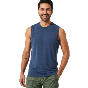 เสื้อกล้ามผู้ชายผ้าฝ้ายทำจากผ้าฝ้ายคุณภาพสูง - Product Image 1