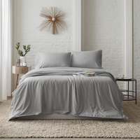 100% ensemble de draps de lit en tissu de charbon de bambou bio couettes jetables antibactériennes plaine hôtel maison chambre y compris oreiller
