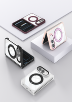 Coque magnétique rotative 360° transparente pour iPhone Duo avec protection anti-jaunissement des objectifs et charge sans fil