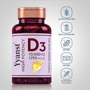 Vitamine D3 de haute qualité SANS GLUTEN Soutient la santé immunitaire et osseuse Améliore l'absorption du calcium Gélule molle - Product Image 3