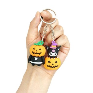 Llavero de calabaza de Halloween, muñecos de goma de dibujos animados, llavero portátil para coche, colgante de regalo, venta al por mayor - Product Image 2