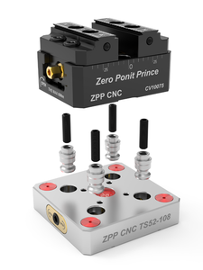 Pneumatischer & Manueller Selbstzentrierender Schraubstock CV10075, 4/5-Achsen CNC Nullpunkt-Schnellwechselvorrichtung für ZPP CNC-Bearbeitungszentrum - Product Image 2
