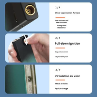 Briquet gonflable créatif personnalisé à couleur dégradée avec flamme bleue - Vente en gros usine de métal
