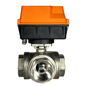 บอลวาล์วสแตนเลสสตีลมอเตอร์อัจฉริยะ3ทางควบคุมการไหลของน้ำระยะไกล RS485 24V ควบคุมการไหลตามสัดส่วนผ่านการรับรอง CE - Product Image 3